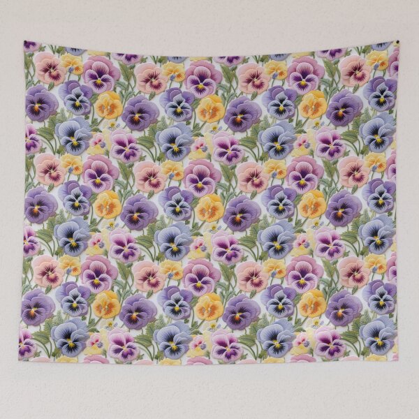 Item preview, Flores de pensamiento bordadas designed and sold by SimoneBalman.