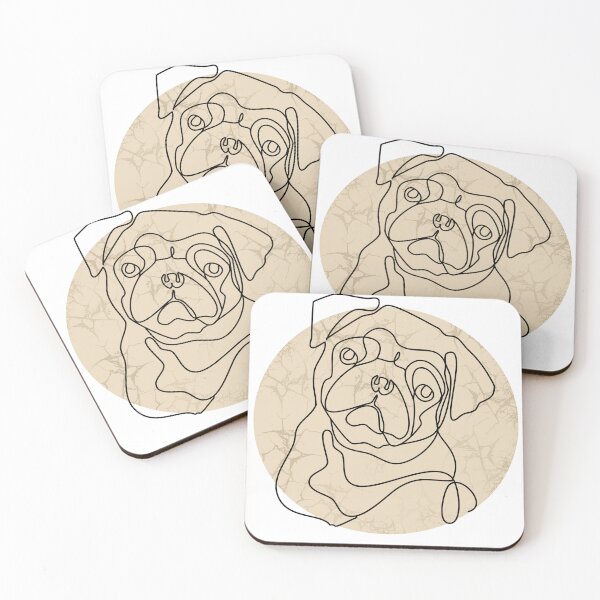 Item preview, Pug Lover One Line Art designed and sold by hemp3x.