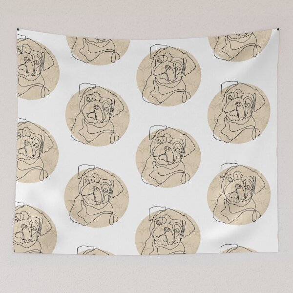 Item preview, Pug Lover One Line Art designed and sold by hemp3x.