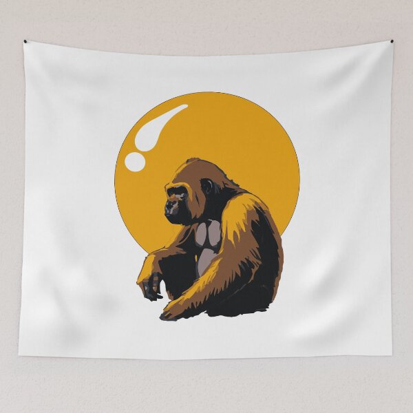 Item preview, Silent Lament a Gorilla Sorrowful Sunset  designed and sold by SwailemPlanet.