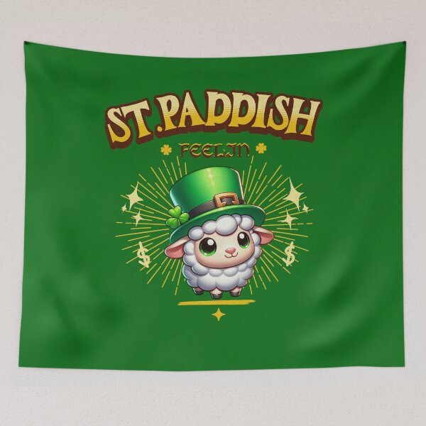 Item preview, Sheep with green hat, St.Patrick`s Day, Ireland designed and sold by GabbyKI261.