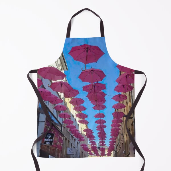 Item preview, street of pink umbrellas in Paris designed and sold by elegantpaterns.