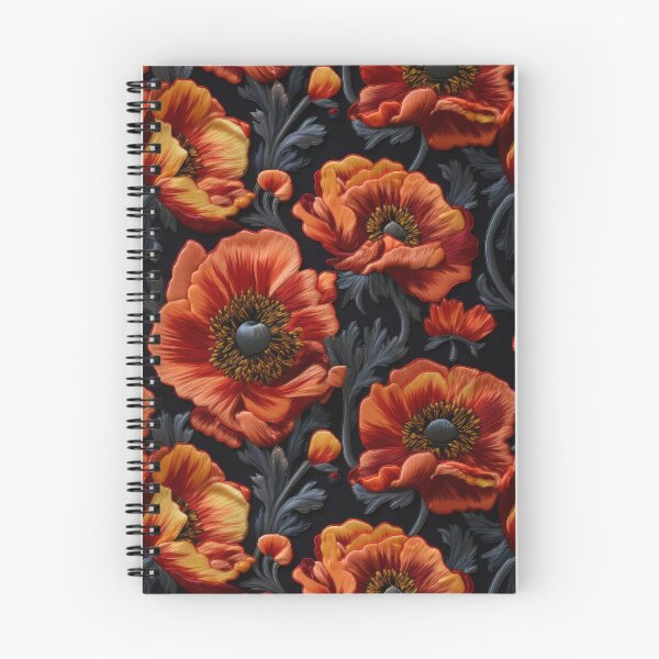 Item preview, Flores de amapola bordadas designed and sold by SimoneBalman.