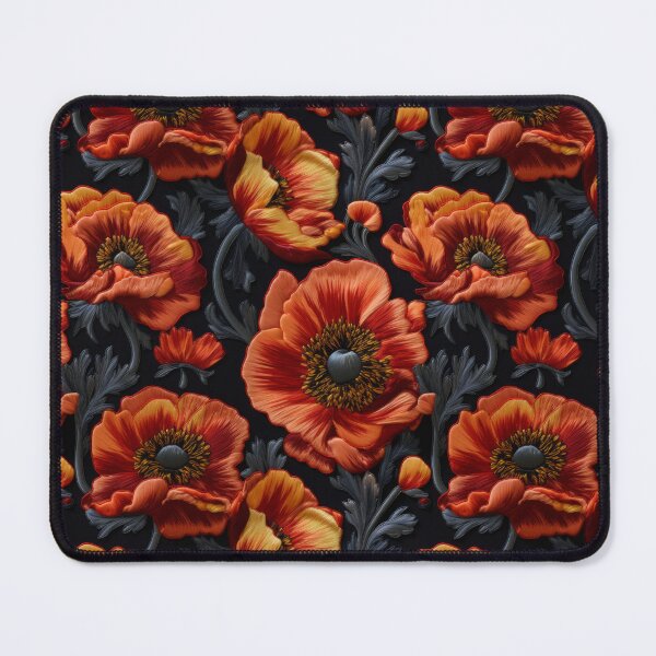 Item preview, Flores de amapola bordadas designed and sold by SimoneBalman.