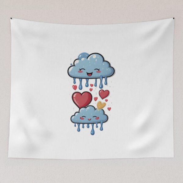 Item preview, Happy Rain Cloud Showering Love Hearts T-Shirt - Spread Love & Positivity designed and sold by SSulatul101.