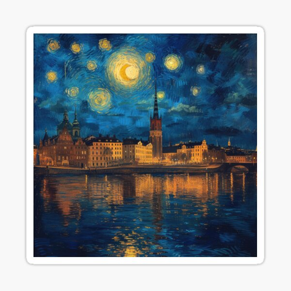 Item preview, Stockholm Sweden, inspired by van Gogh designed and sold by ArtHouseNiklas.