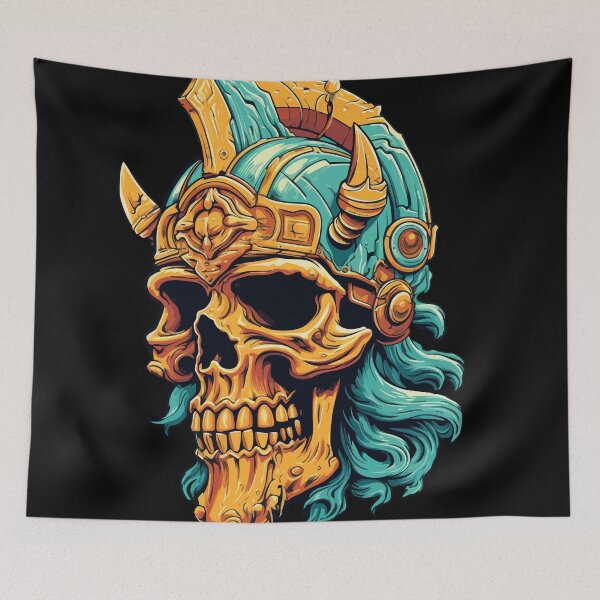 Item preview, Immortal Warrior - Viking's Skull Emblem designed and sold by artwaves.