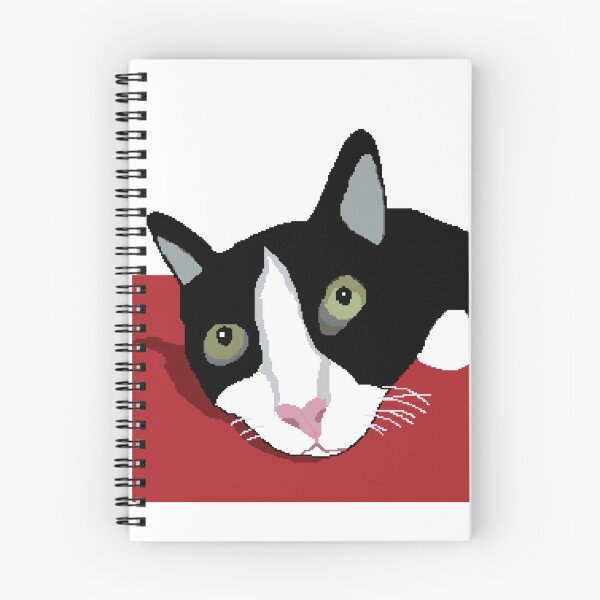 Item preview, Minmincat : tuxedo cat lying on the bed designed and sold by pepechanpixel.