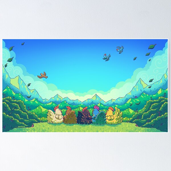 Item preview, Stardew Valley Chickens - Day Version designed and sold by Bratzoid.