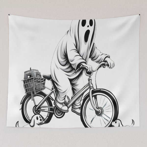 Item preview, Ghost hunting with bicycle designed and sold by NagalkarArtWork.