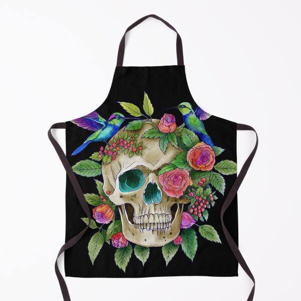 Item preview, skull with birds colorful designed and sold by AngeMNunez.