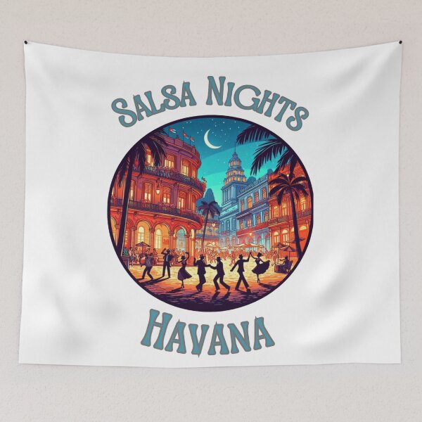 Item preview, "Havana Salsa Nights: Retro Cuban Party" - Latino Dancer Mambo designed and sold by stickercuffs.