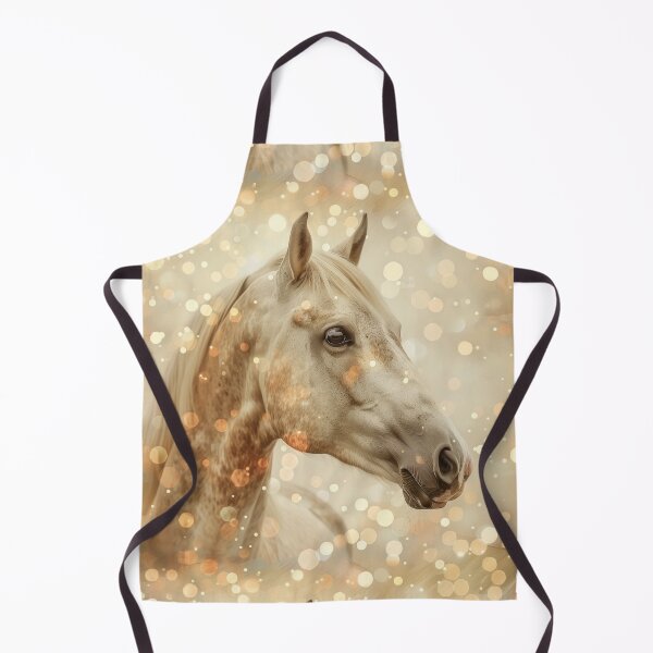 Item preview, Dreamy White Horse in Sparkling Bokeh - equine - shiny - gold - sparkle designed and sold by PICbyFemke.