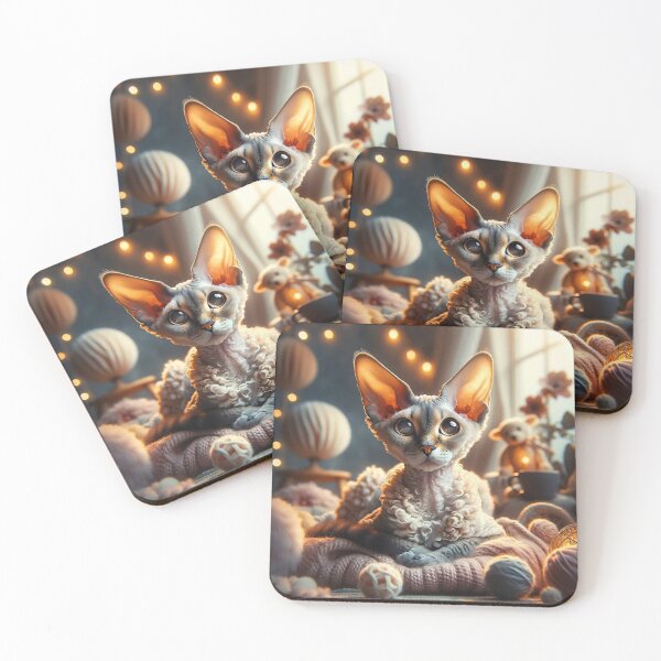 Item preview, Enchanted Mischief: The Devon Rex in its Magical Nook designed and sold by ArtemioVisions.