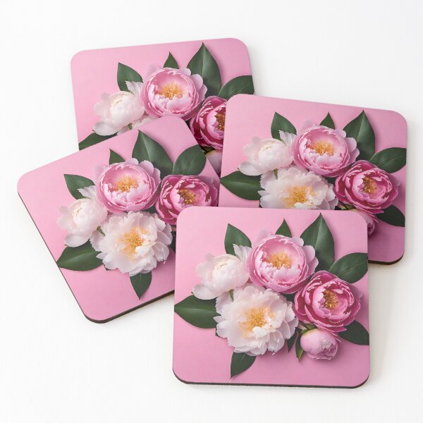 Item preview, Peonies, roses on pink background with copy space. Abstract natural floral frame layout with text space. Romantic feminine composition. Wedding invitation. International Women day, Mother Day  designed and sold by Super-Fox.
