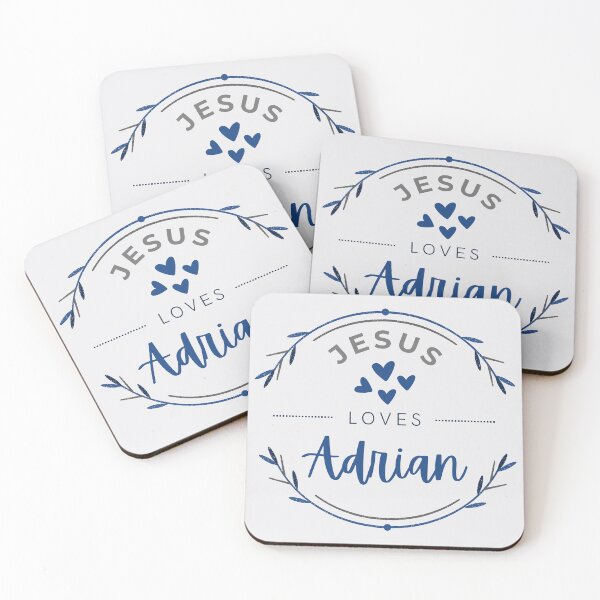 Item preview, Adrian - Jesus Loves Adrian / personalised name  designed and sold by Share-Blessings.