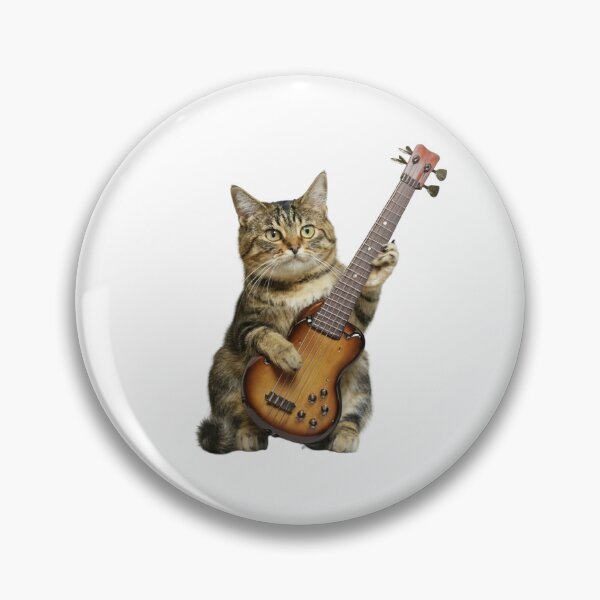 Item preview, Bass Cat - Rock band kitty playing the bass guitar designed and sold by CatMemesWorld.
