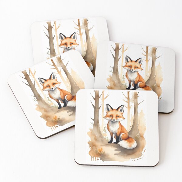 Item preview, Embrace Your Foxy Nature. Forest in sepia tones. designed and sold by NewtBoo.