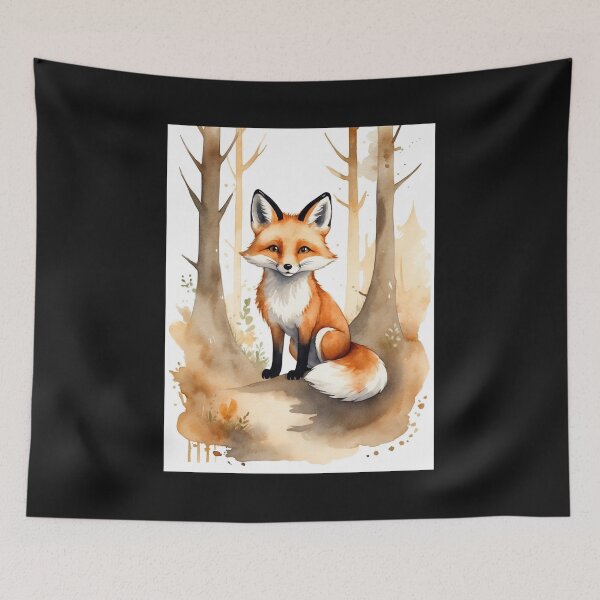 Item preview, Embrace Your Foxy Nature. Forest in sepia tones. designed and sold by NewtBoo.