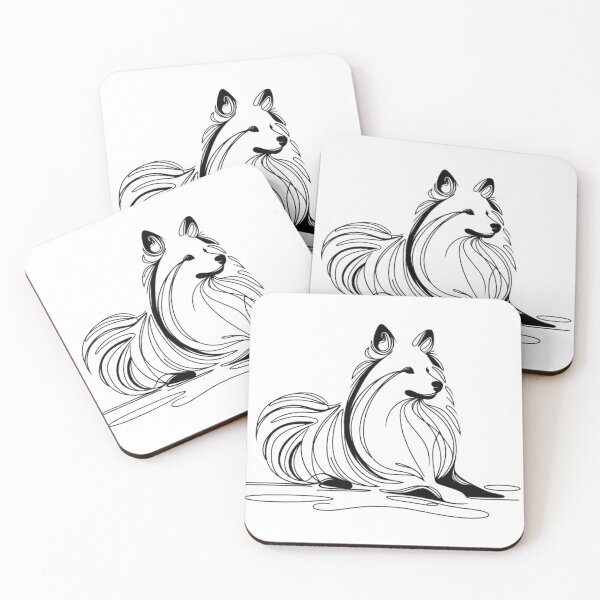 Item preview, Dog spitz minimalist style  designed and sold by Camisco.