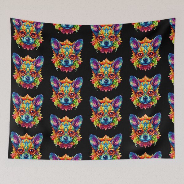 Item preview, Sugar Skull Dog | Mosaic Dog | Crystal Skull Dog | Day of the Dead | Dia de los Muertos designed and sold by CoolHippoQuotes.