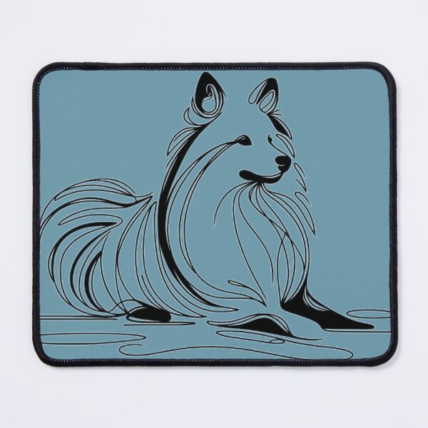 Item preview, Blue Dog spitz minimalist style  designed and sold by Camisco.