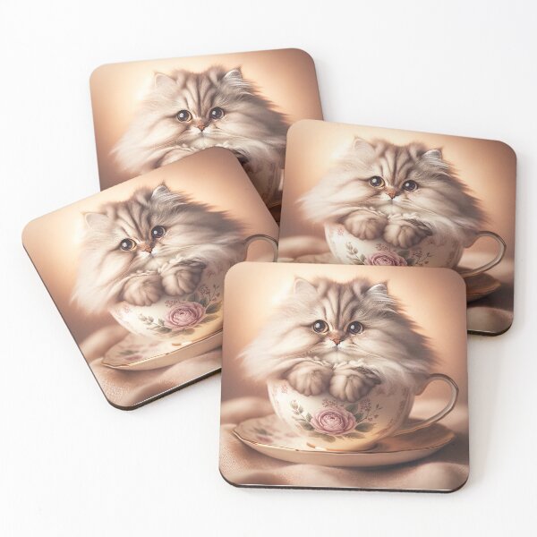 Item preview, Teacup Persian Purrfection designed and sold by HomeAndHope.