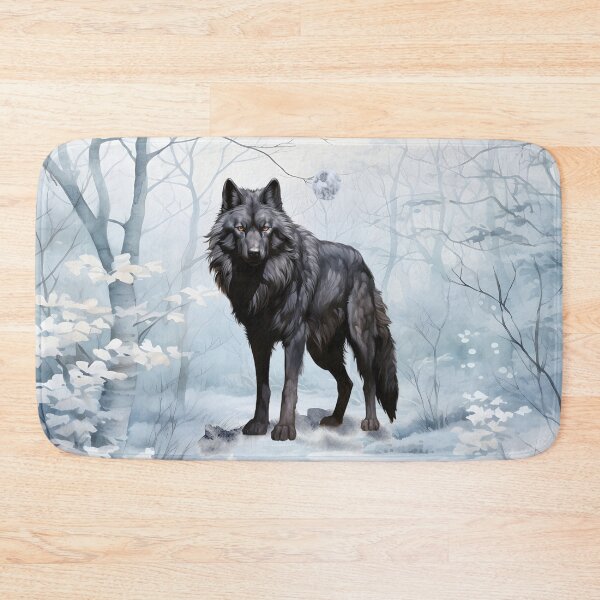 Item preview, Enchanted Black Majesty: The Gothic Winter Wolf  designed and sold by MysticOzzy.
