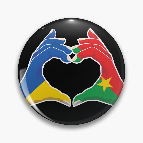 Item preview, Burkinabe Burkina Faso Ukraine Ukrainian Love Heart Peace designed and sold by FlagX.