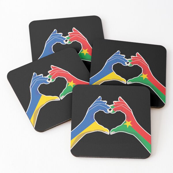 Item preview, Burkinabe Burkina Faso Ukraine Ukrainian Love Heart Peace designed and sold by FlagX.