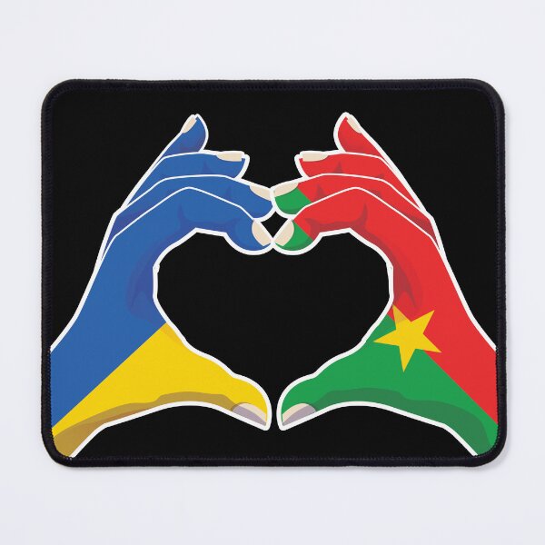 Item preview, Burkinabe Burkina Faso Ukraine Ukrainian Love Heart Peace designed and sold by FlagX.