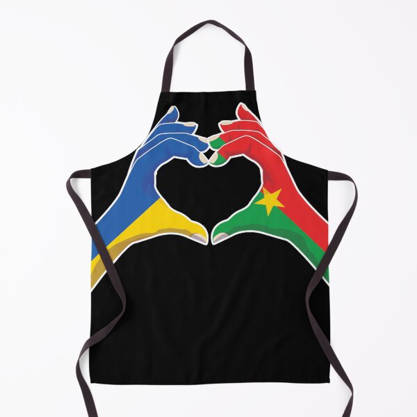 Item preview, Burkinabe Burkina Faso Ukraine Ukrainian Love Heart Peace designed and sold by FlagX.