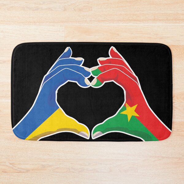Item preview, Burkinabe Burkina Faso Ukraine Ukrainian Love Heart Peace designed and sold by FlagX.