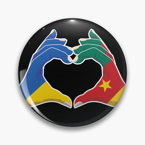 Item preview, Cameroon Cameroonian Ukraine Ukrainian Love Heart Peace designed and sold by FlagX.