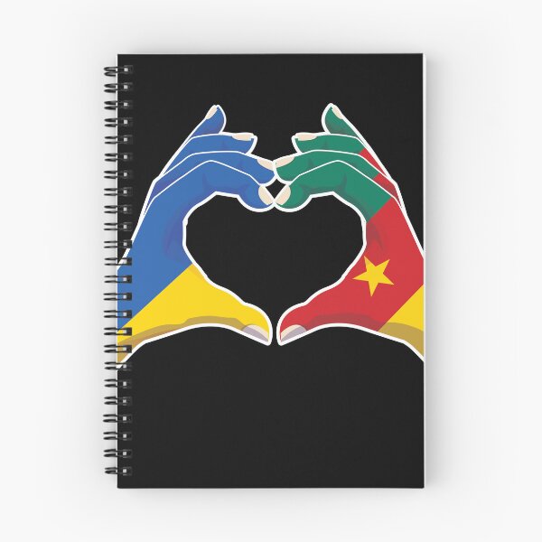 Item preview, Cameroon Cameroonian Ukraine Ukrainian Love Heart Peace designed and sold by FlagX.