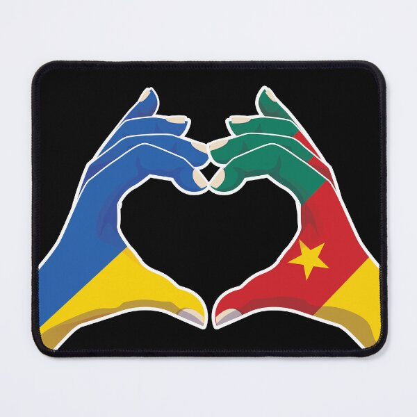 Item preview, Cameroon Cameroonian Ukraine Ukrainian Love Heart Peace designed and sold by FlagX.