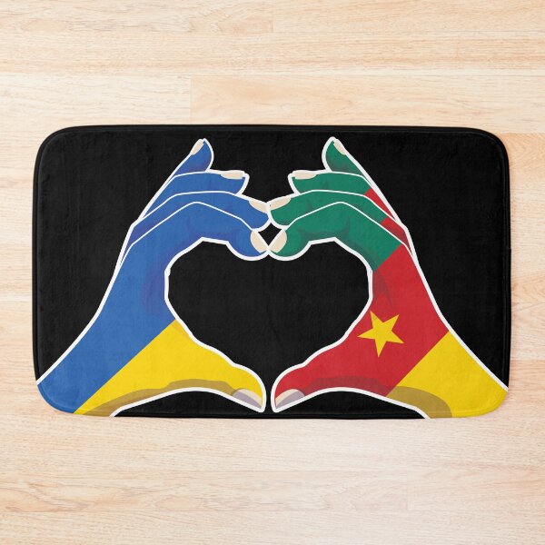 Item preview, Cameroon Cameroonian Ukraine Ukrainian Love Heart Peace designed and sold by FlagX.