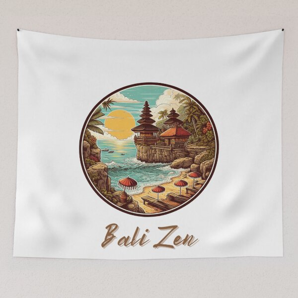 Item preview,  "Vintage Bali Escape: Tropical Paradise" - Surfing Balinese Travel designed and sold by stickercuffs.