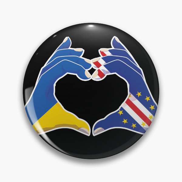 Item preview, Cape Verde Ukraine Ukrainian Love Heart Peace designed and sold by FlagX.