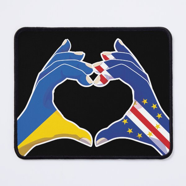 Item preview, Cape Verde Ukraine Ukrainian Love Heart Peace designed and sold by FlagX.