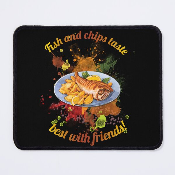Item preview, Fish and chips lying on a plate with lemon designed and sold by HarridanCreates.