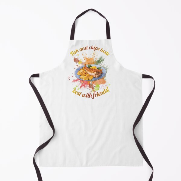 Item preview, Fish and chips lying on a plate with lemon designed and sold by HarridanCreates.