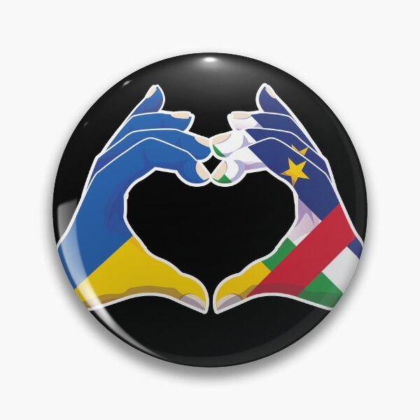 Item preview, Central African Republic Central African Ukraine Ukrainian Love Heart Peace designed and sold by FlagX.