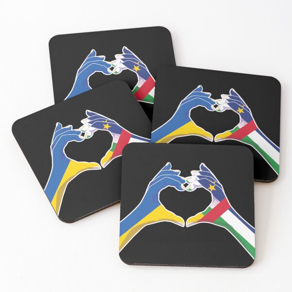Item preview, Central African Republic Central African Ukraine Ukrainian Love Heart Peace designed and sold by FlagX.