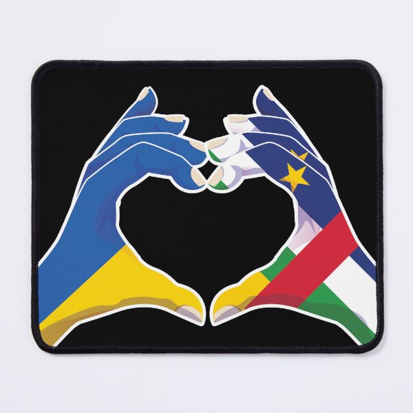 Item preview, Central African Republic Central African Ukraine Ukrainian Love Heart Peace designed and sold by FlagX.