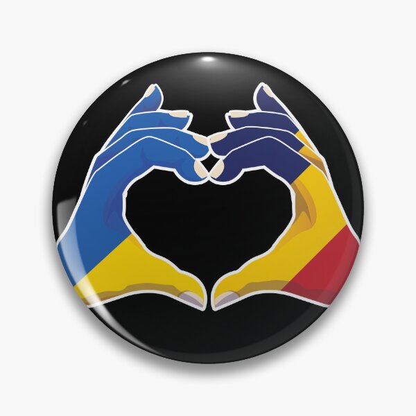 Item preview, Chad Chadian Ukraine Ukrainian Love Heart Peace designed and sold by FlagX.