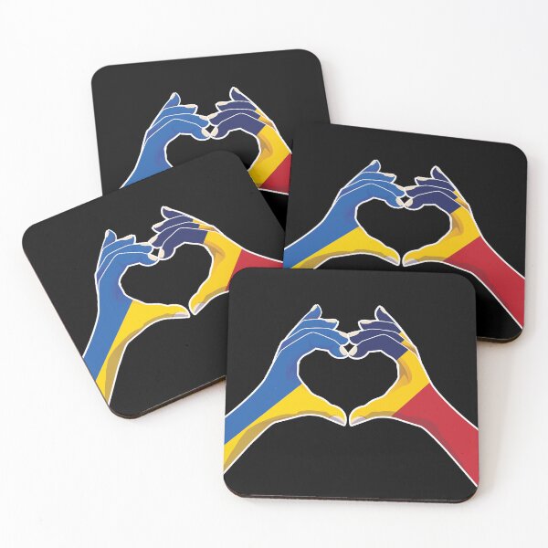 Item preview, Chad Chadian Ukraine Ukrainian Love Heart Peace designed and sold by FlagX.
