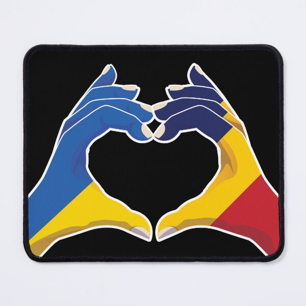 Item preview, Chad Chadian Ukraine Ukrainian Love Heart Peace designed and sold by FlagX.
