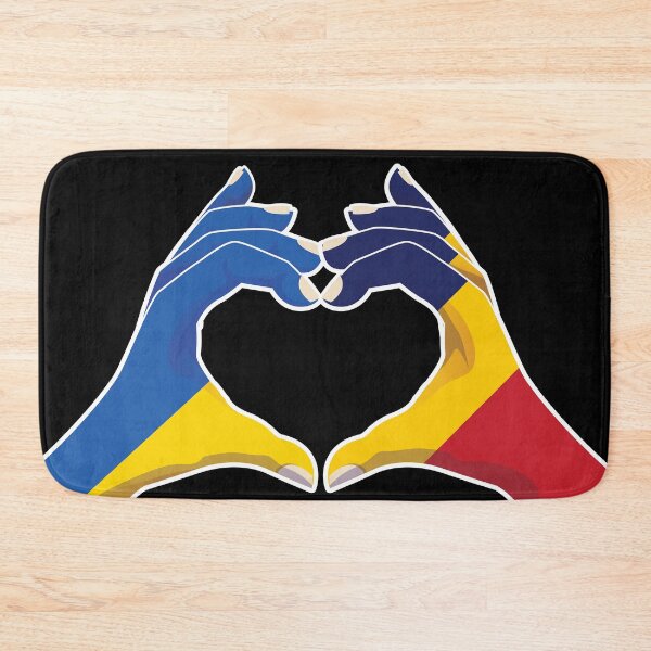 Item preview, Chad Chadian Ukraine Ukrainian Love Heart Peace designed and sold by FlagX.