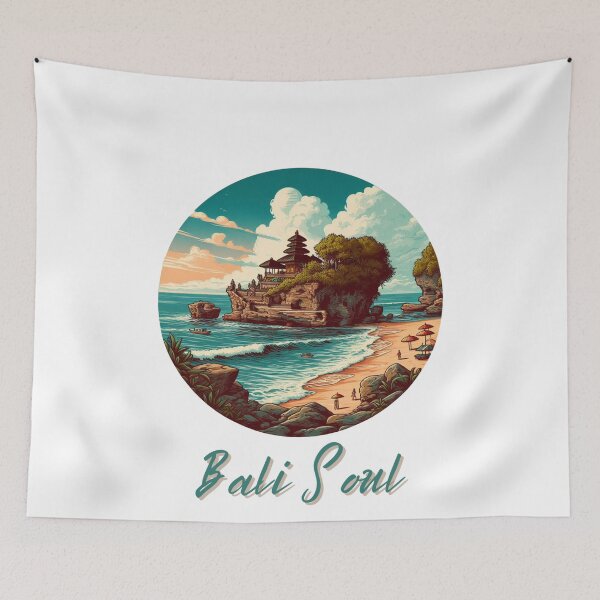 Item preview, "Bali Bliss: Retro Escape to Kintamani" - Surfing Balinese Travel designed and sold by stickercuffs.
